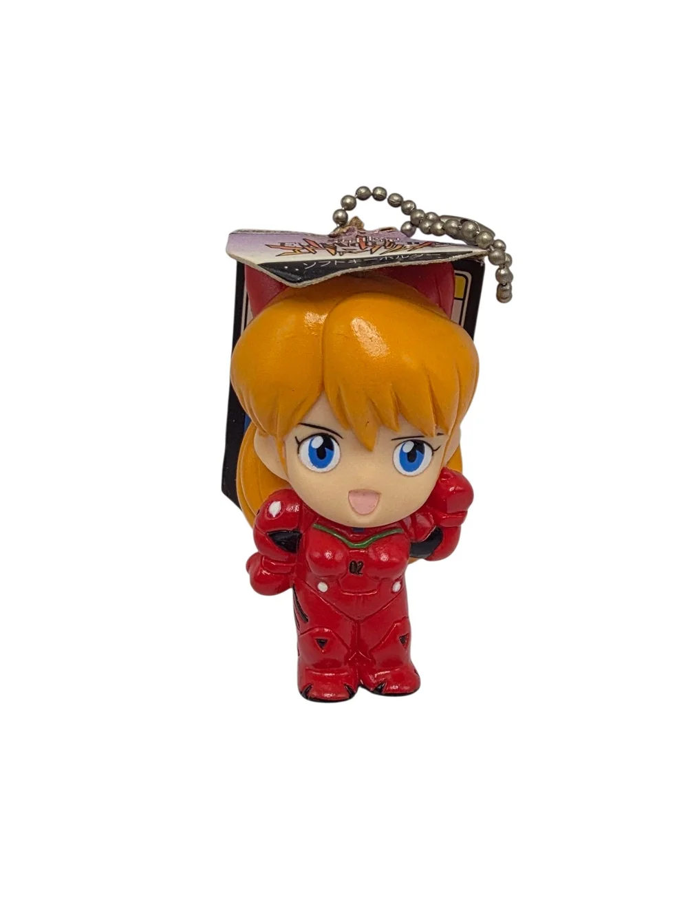 Vintage SEGA Neon Genesis Evangelion Asuka Soft Keychain Figure Plugsuit Prize